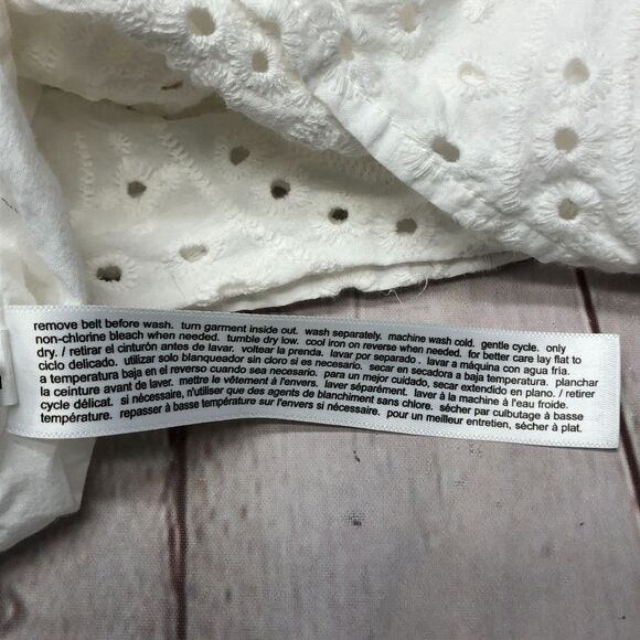 Eloquii Elements Women Cotton Belted Eyelet Dress Size 14 White M176 -20 - Picture 7 of 13